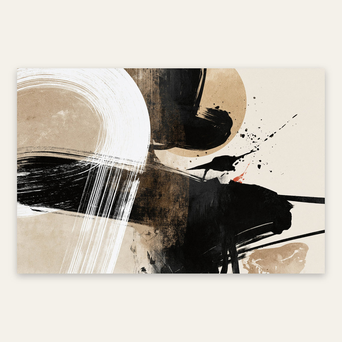 Sumi-e Ink Abstract – Japandi Wall Art