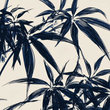Indigo Leaves and Red Sun close-up detail