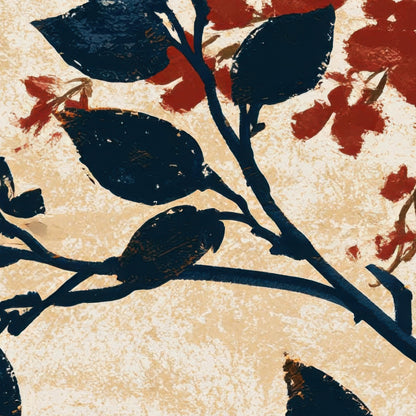 Branch with Berries Illustration close-up detail