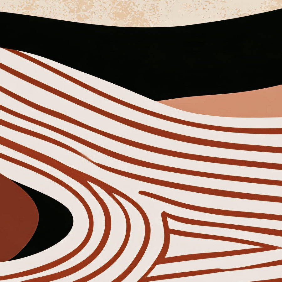 Desert River Valley Abstract – Landscape Wall Art
