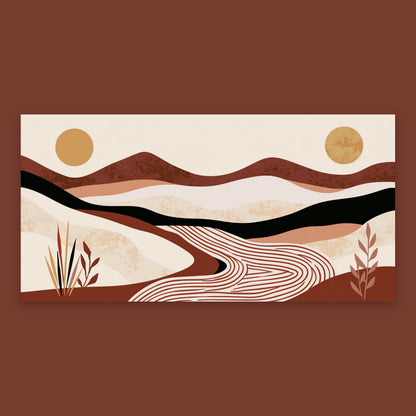 Desert River Valley Abstract flat lay