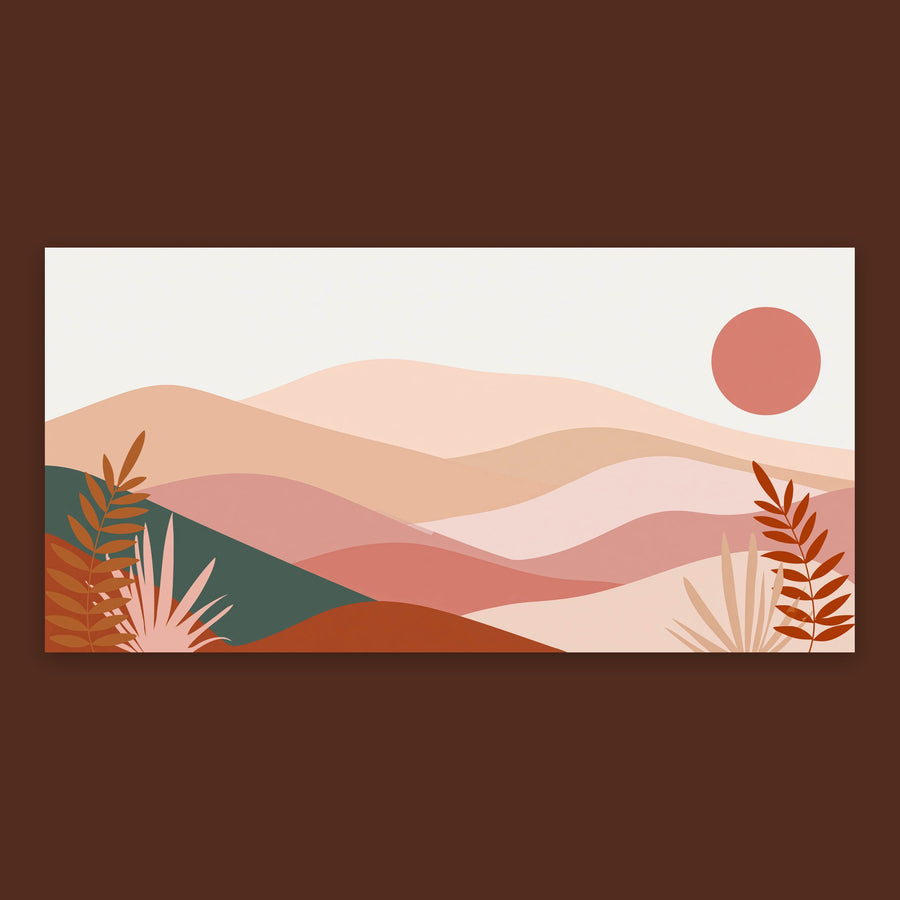 Pink Desert Hills Abstract – Landscape Wall Art
