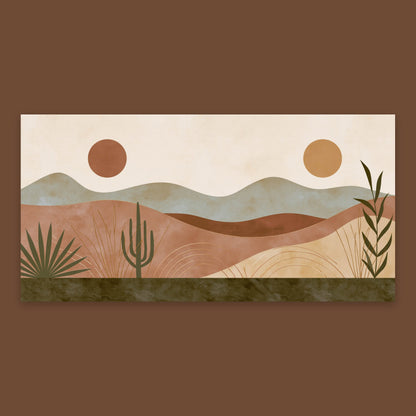 Desert Hills with Twin Suns flat lay