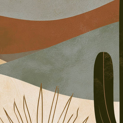 Desert Sunrise with Cacti close-up detail