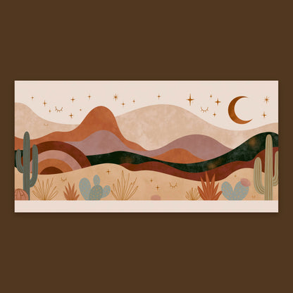 Desert Night Mountains flat lay