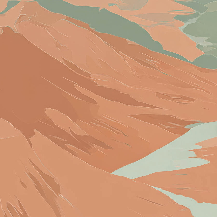 Wide Canyon Vista with a Pale River – Landscape Wall Art