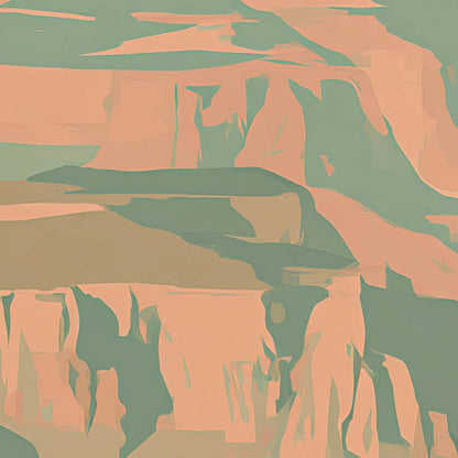 Narrow Gorge and Teal River Poster close-up detail