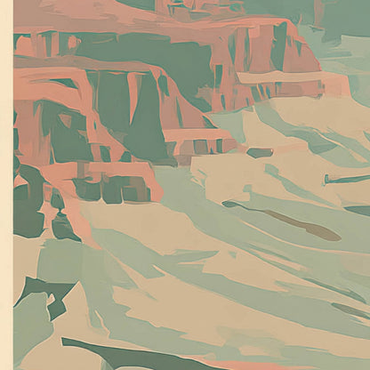 Winding River in a Shadowed Canyon close-up detail