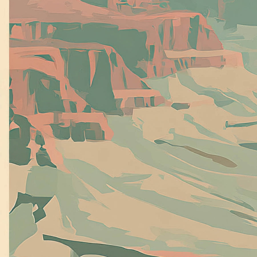 Winding River in a Shadowed Canyon – Landscape Wall Art