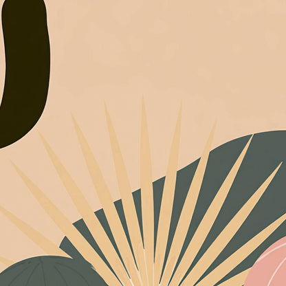 Desert Sunset Illustration close-up detail
