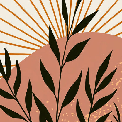 Boho Sunburst Mountains close-up detail
