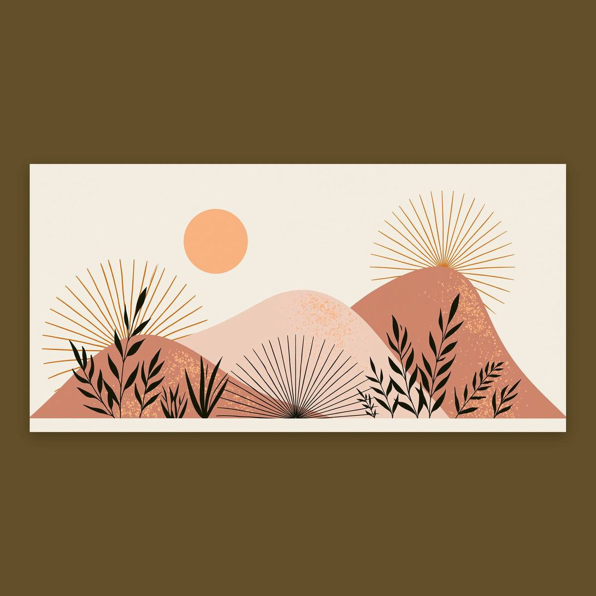 Boho Sunburst Mountains flat lay