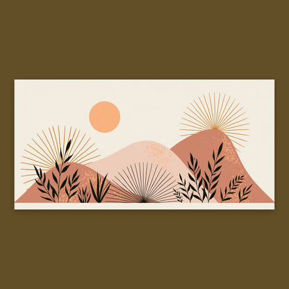 Boho Sunburst Mountains flat lay