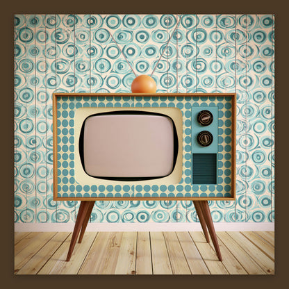 Vintage Television Set flat lay
