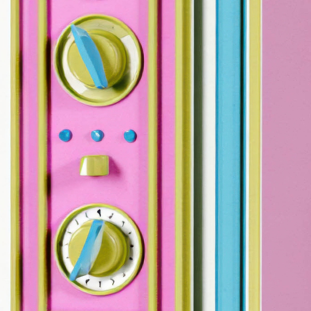 Retro TV Color Bars Illustration close-up detail