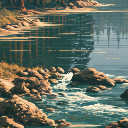 Yosemite Valley River close-up detail