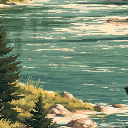 Yosemite Valley with Bear close-up detail