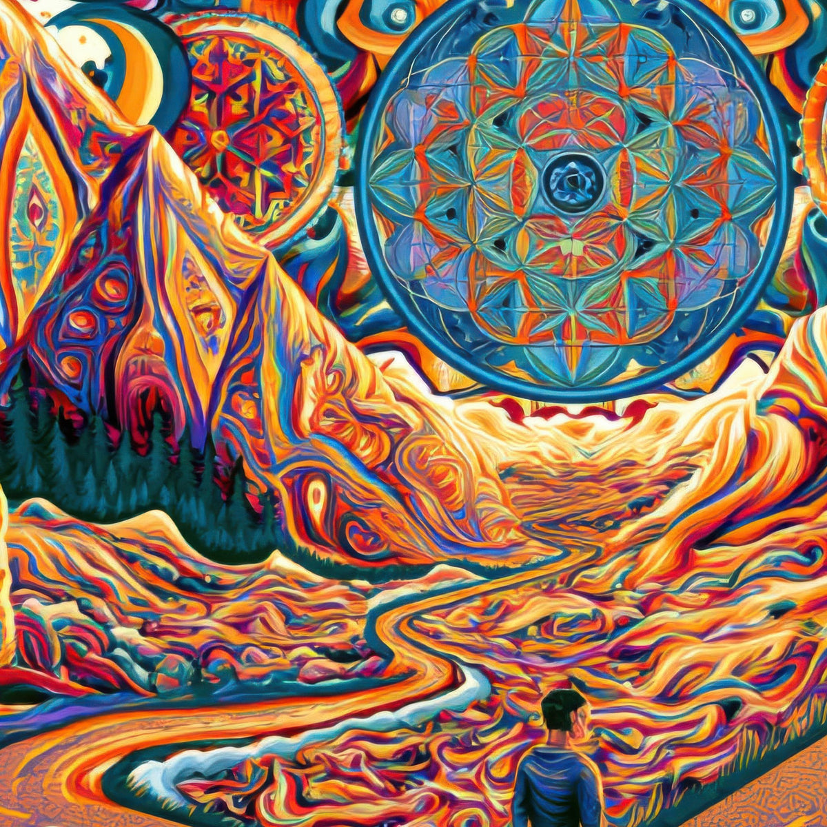 Eyes of the Infinite Path – Psychedelic Wall Art