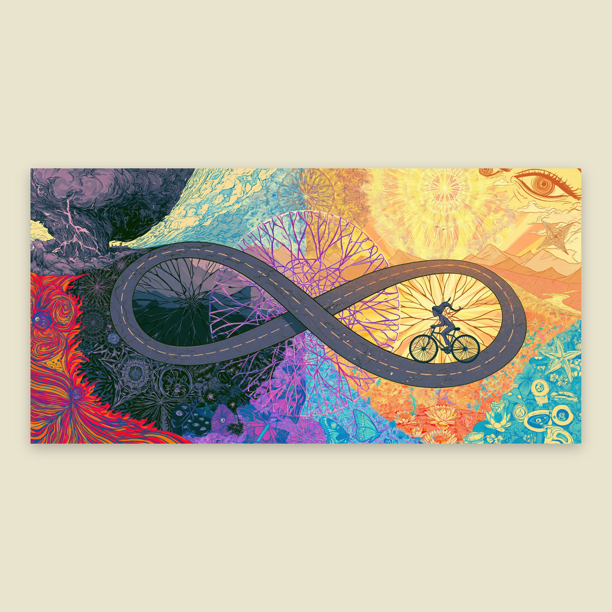 Solo Ride to Gold – Psychedelic Wall Art