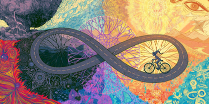 Solo Ride to Gold wall art print staged in a room