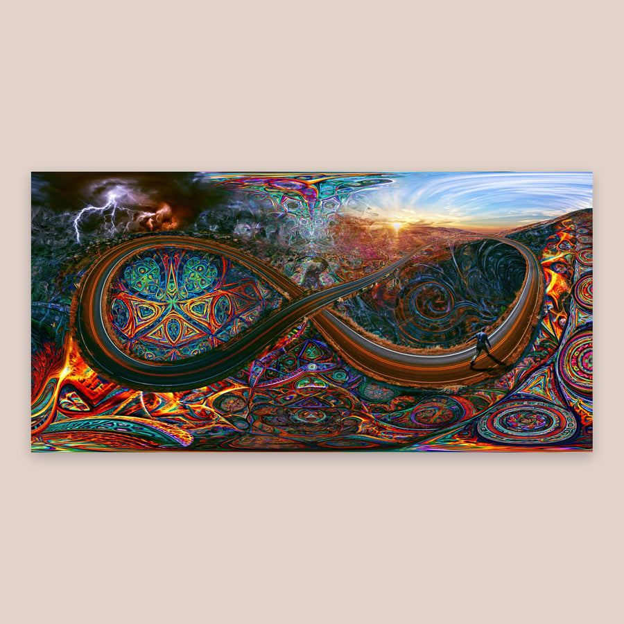 Hillside at Dusk – Psychedelic Wall Art