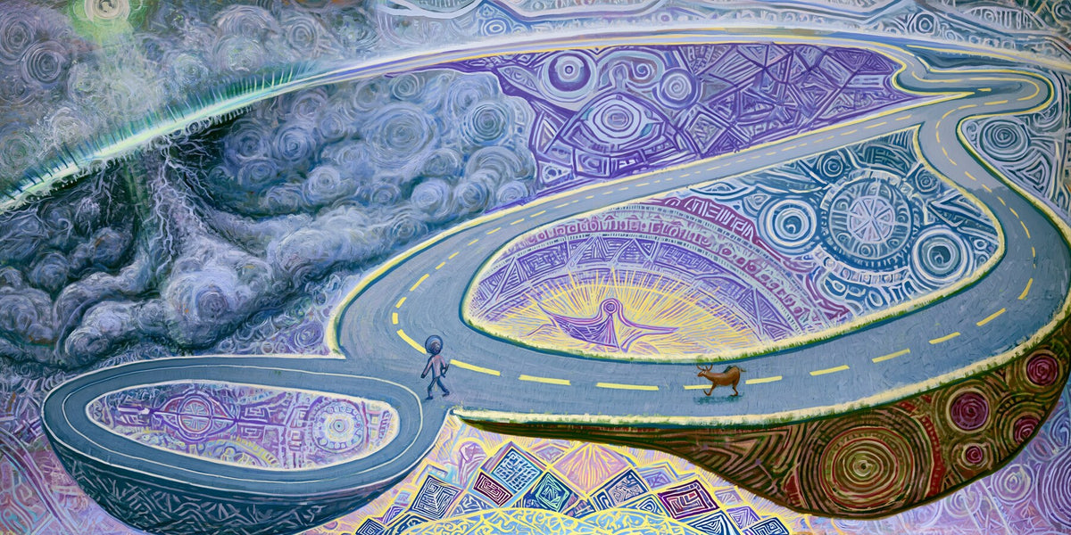 The Wanderer's Loop wall art print staged in a room