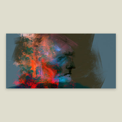 Orange and Teal Profile flat lay