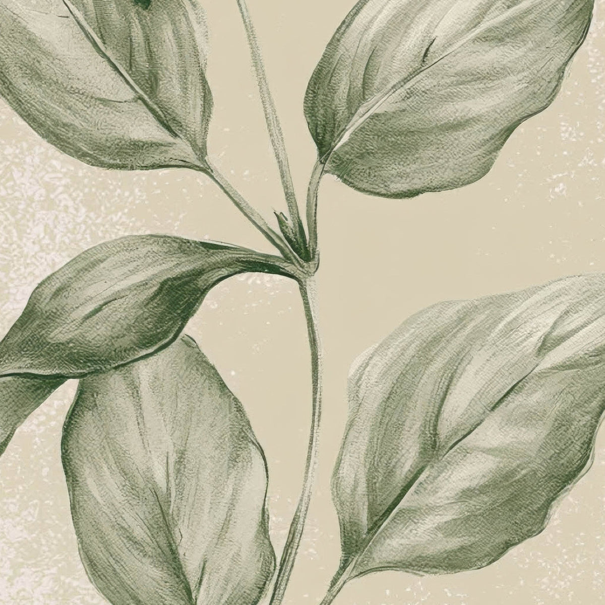 Four-Panel Botanical Sprig Illustration close-up detail