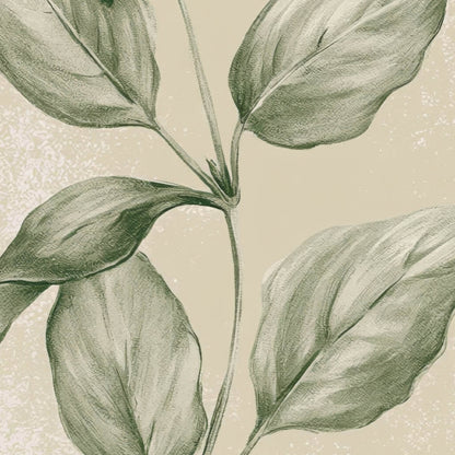 Four-Panel Botanical Sprig Illustration close-up detail