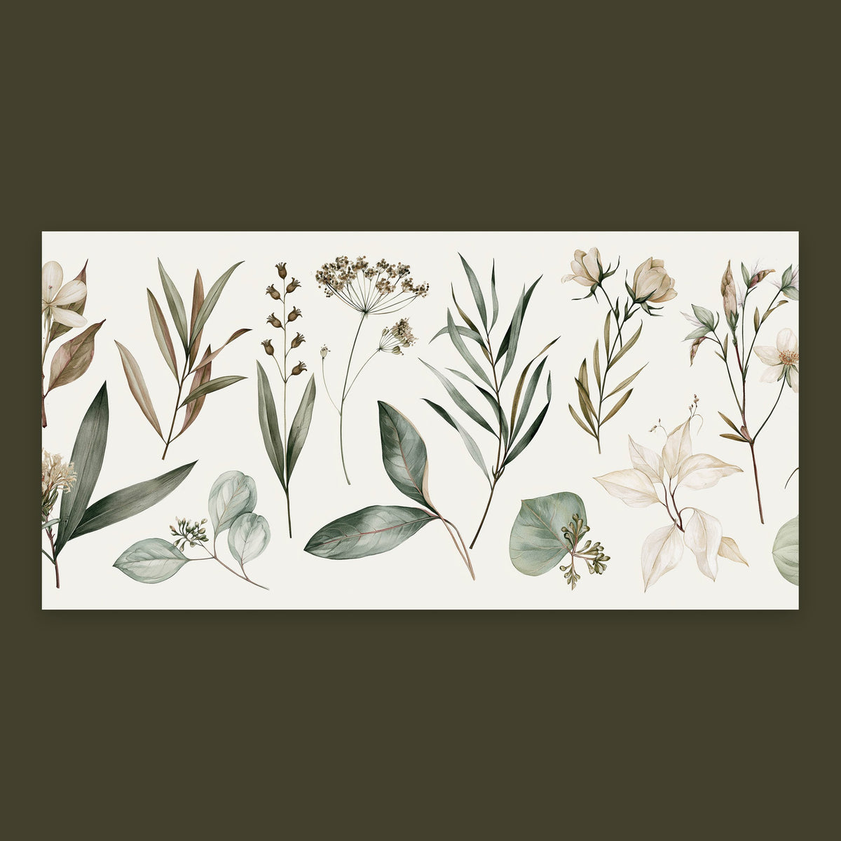 Old Herbarium Page flat lay