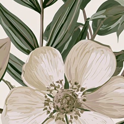 Vintage Floral Botanical Study close-up detail