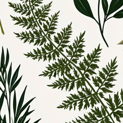 Botanical Leaf Chart close-up detail