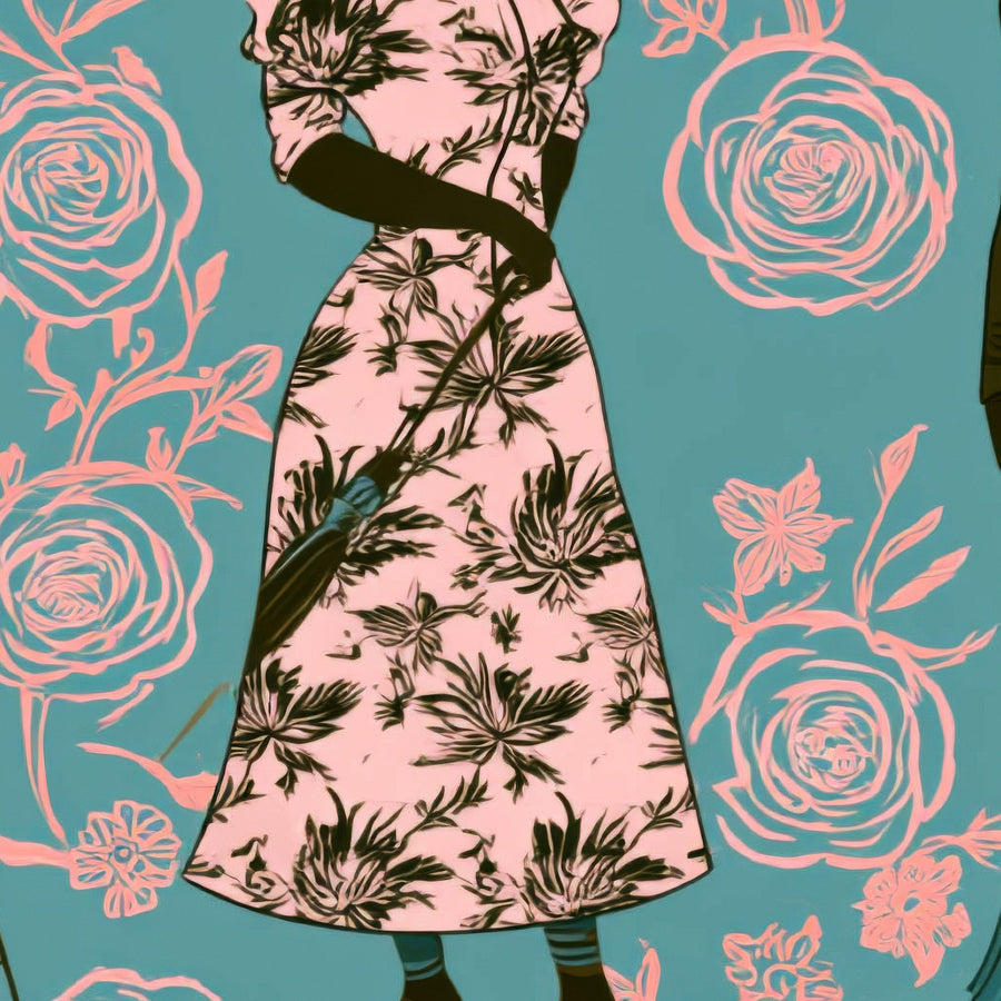 Vintage Victorian Ladies Pattern – Vintage Illustration Wall Art