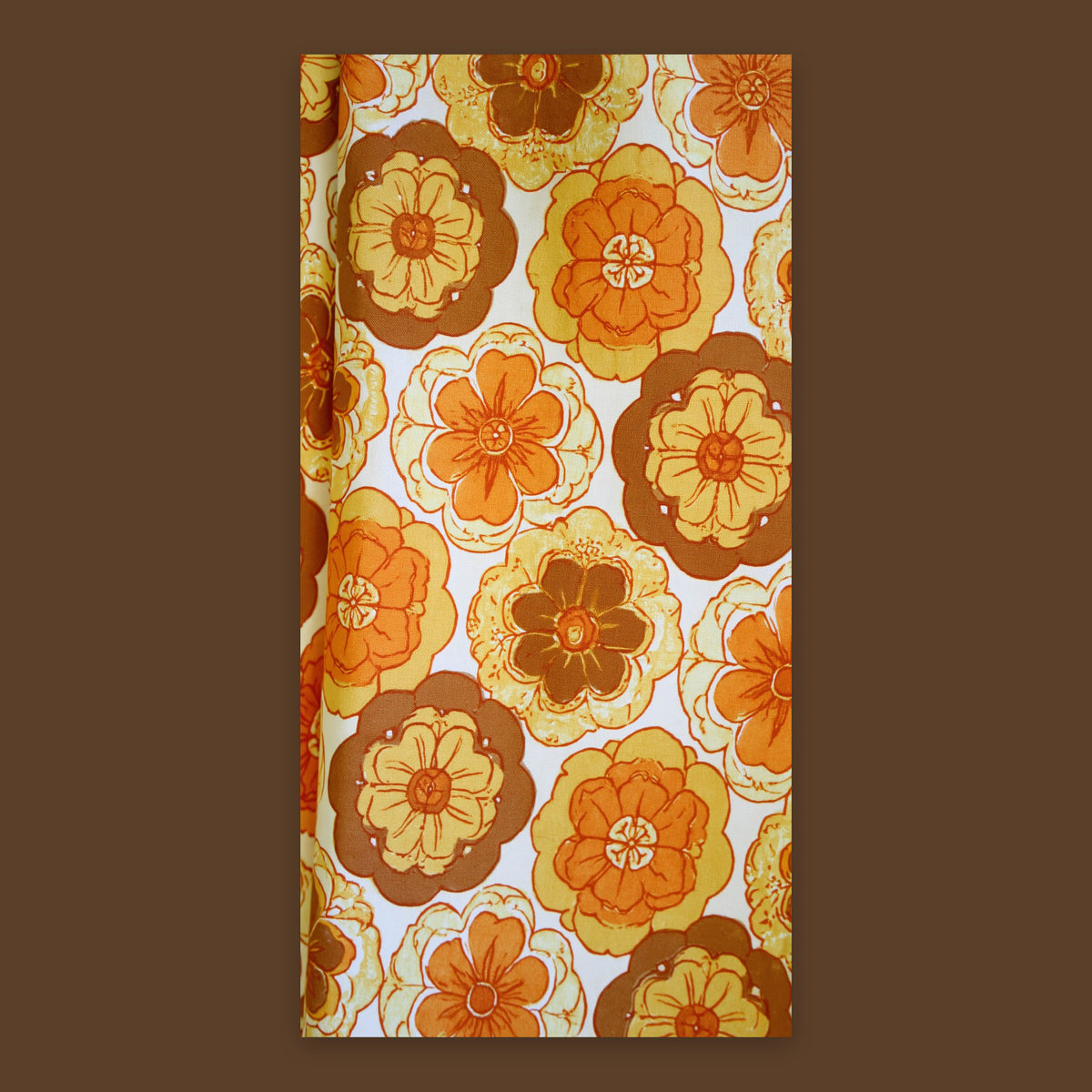 Retro 70s Floral Pattern flat lay