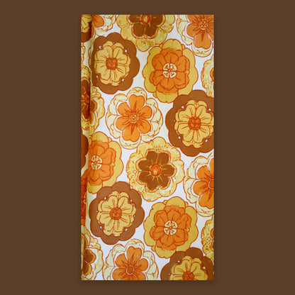 Retro 70s Floral Pattern flat lay