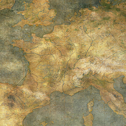 Aged Antique Map close-up detail