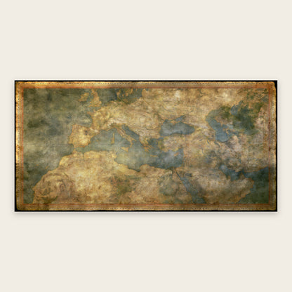 Aged Antique Map flat lay