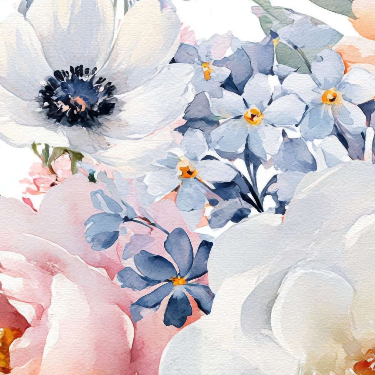 Pastel Rose Bouquet close-up detail