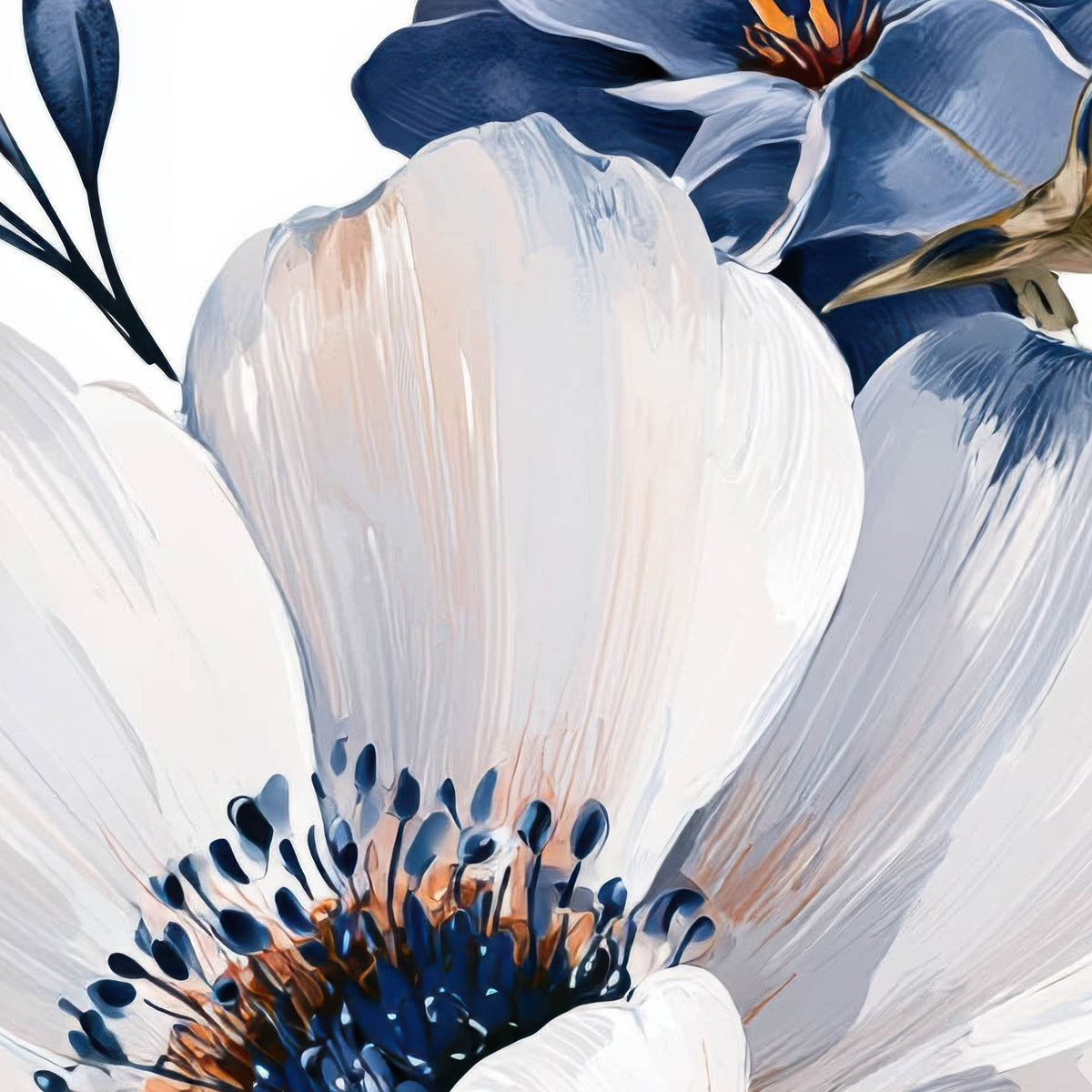 Blue Anemone Bouquet close-up detail