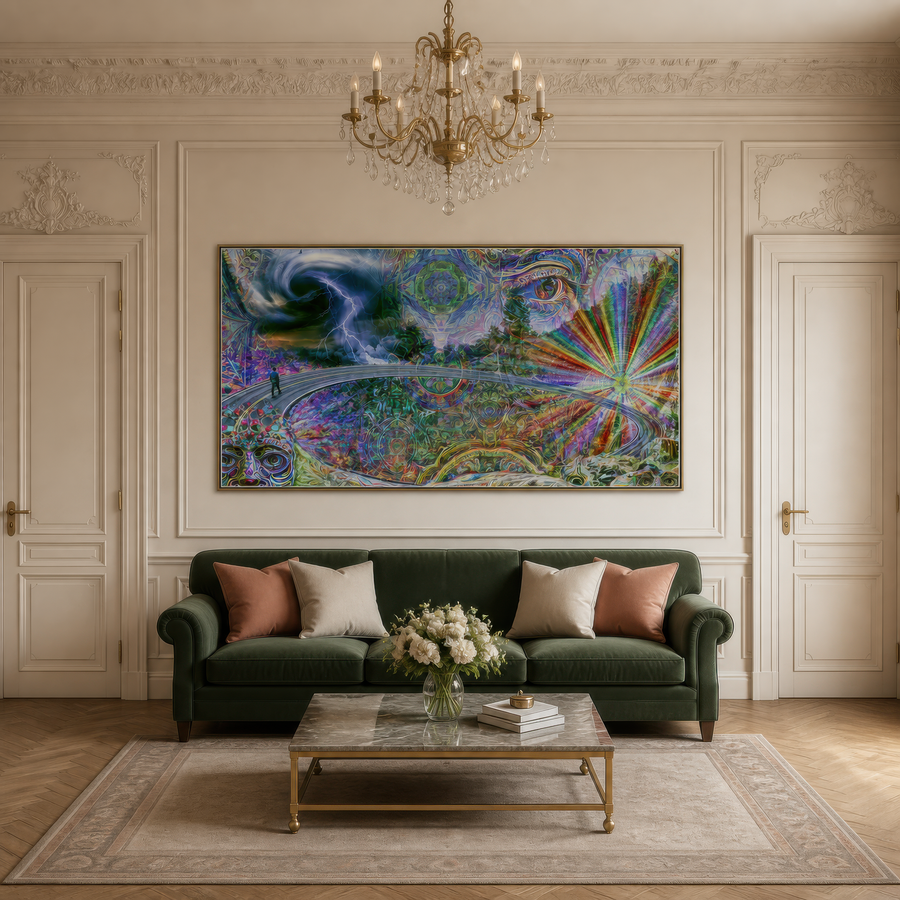 Mystic Eye Mandala – Psychedelic Wall Art