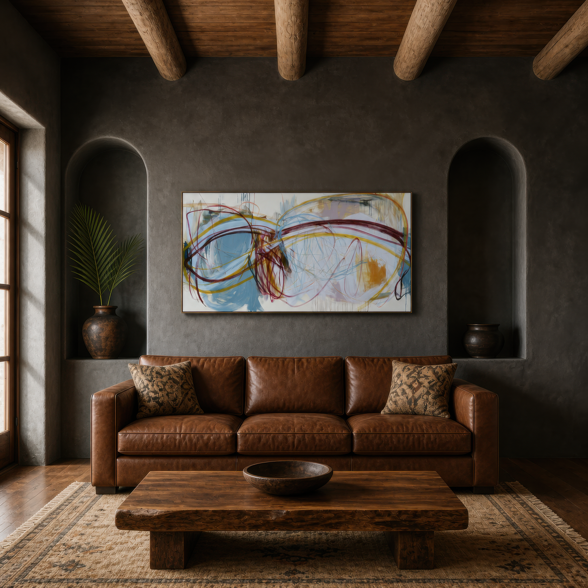 Overlapping Loops Abstract – Abstract Wall Art