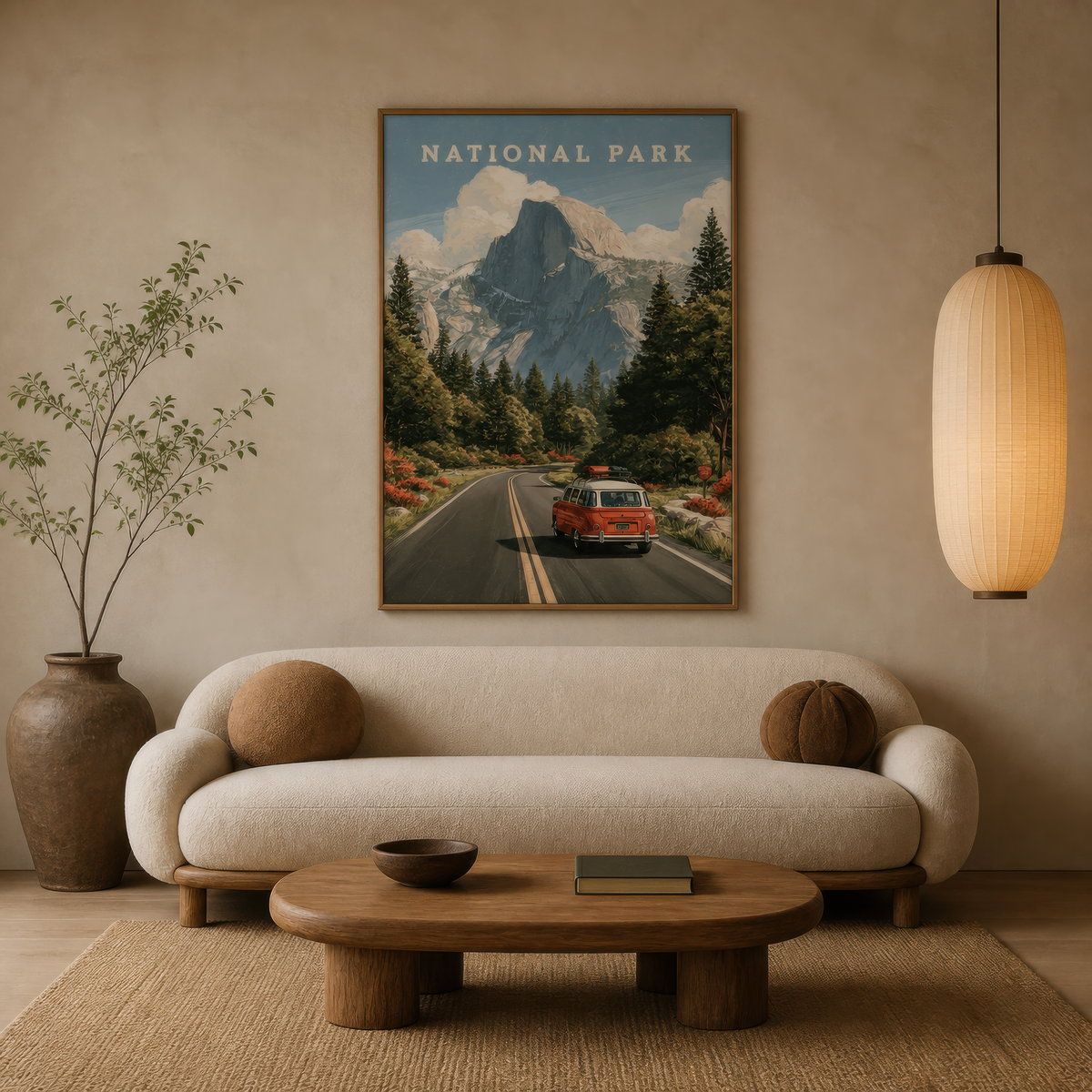 Half Dome Vintage Travel Poster – National Park Wall Art
