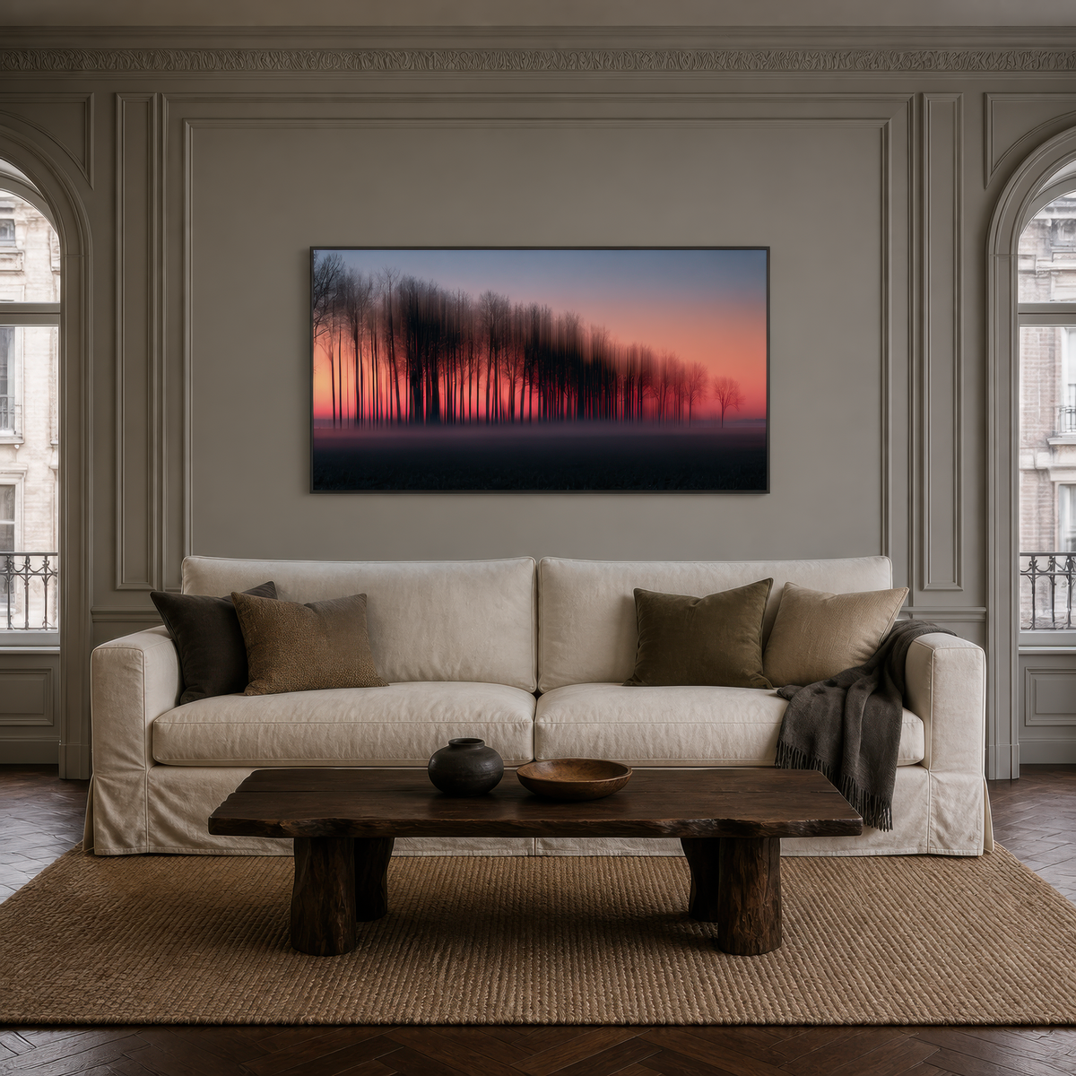 Bare Trees at Sunset – Landscape Wall Art
