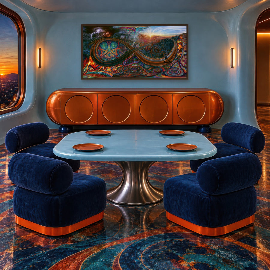 Hillside at Dusk – Psychedelic Wall Art