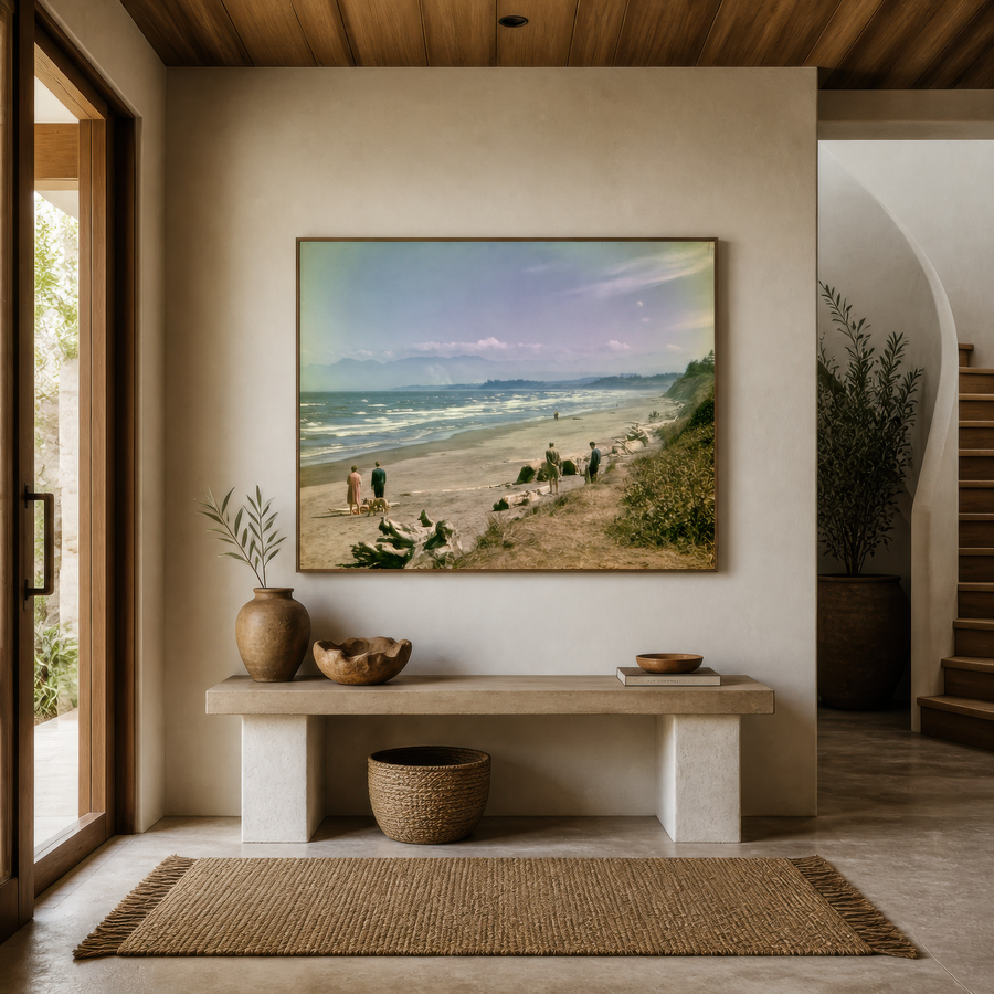 Faded Color Coastal Walk – Landscape Wall Art