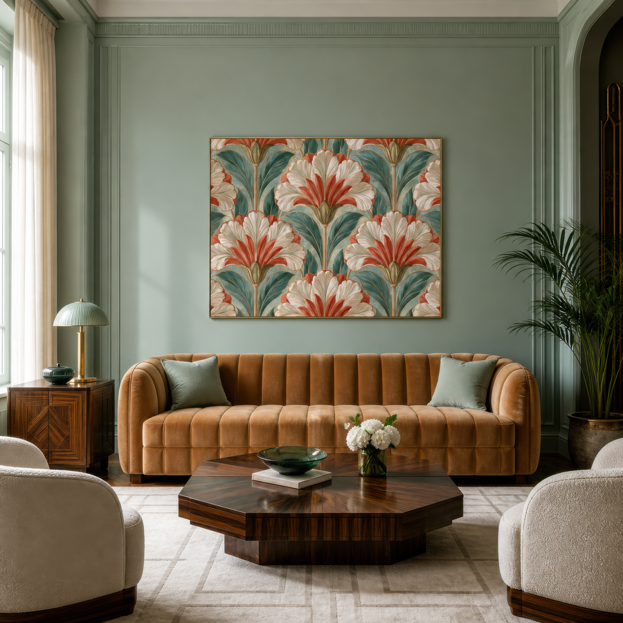 Deco Lily Pattern – Art Deco Wall Art
