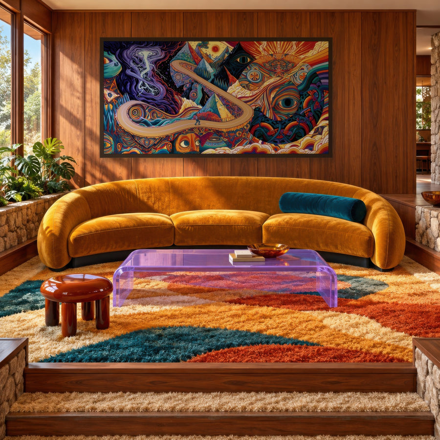 Pyramid Peaks – Psychedelic Wall Art