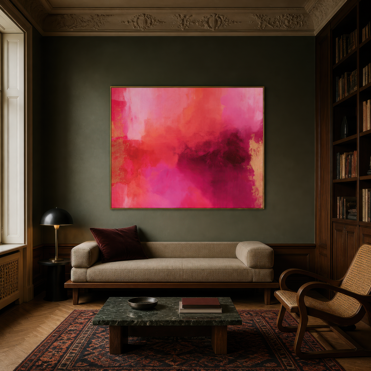 Magenta and Burgundy Cloud Abstract – Abstract Wall Art