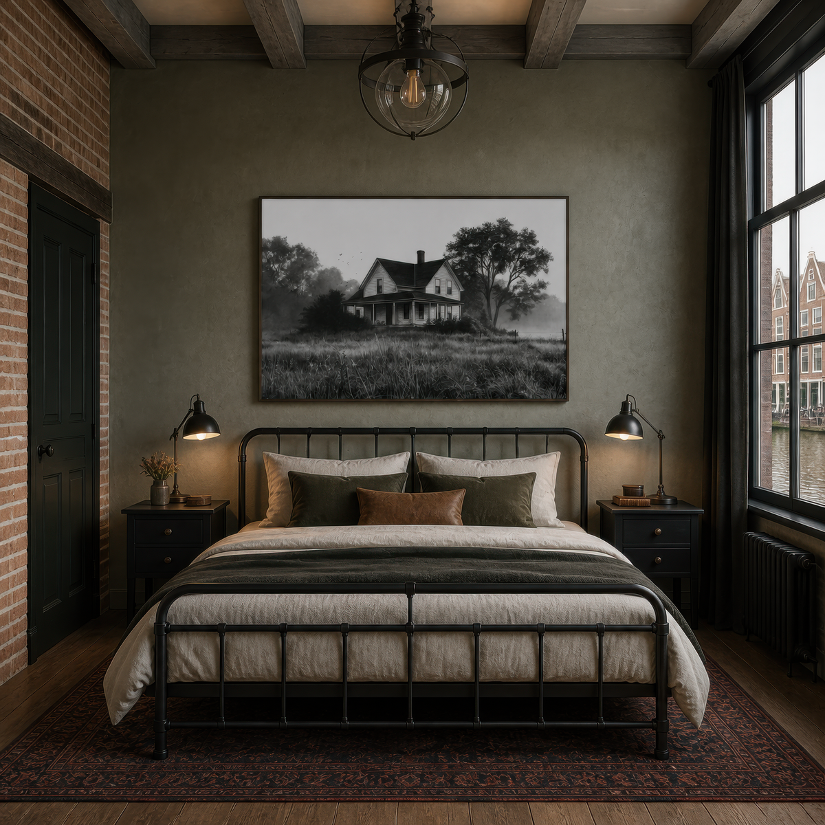 Farmhouse in a Quiet Meadow – Farmhouse Wall Art