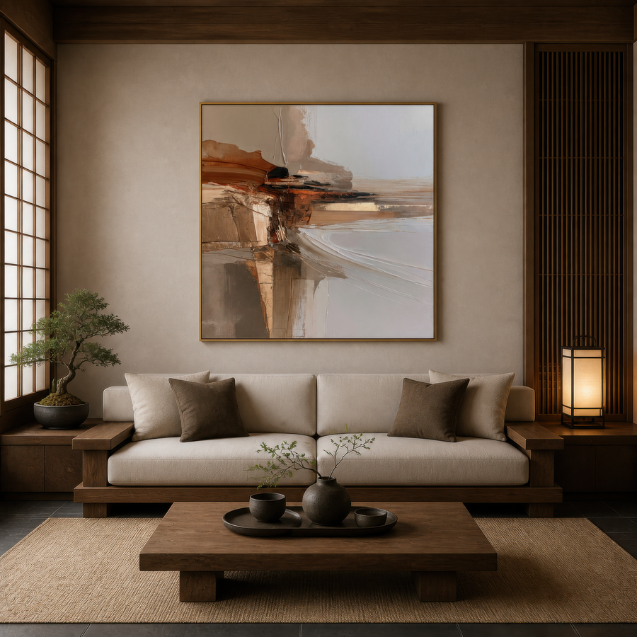 Warm Loam – Earthy Abstract Wall Art